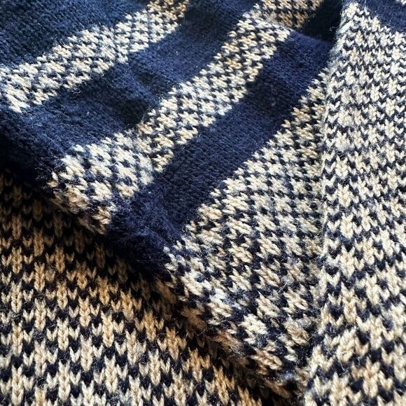 VTG 80s Tomboy of California‎ Geometric Sweater Cardigan Scarf Sz M - Picture 5 of 7